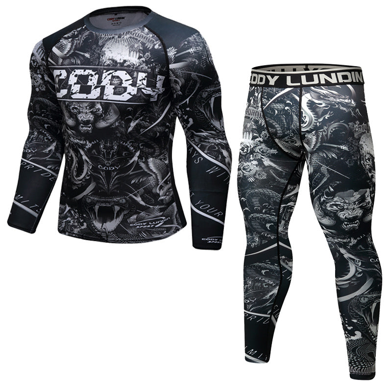 Elastic compression training suit