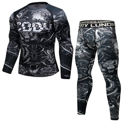 Elastic compression training suit