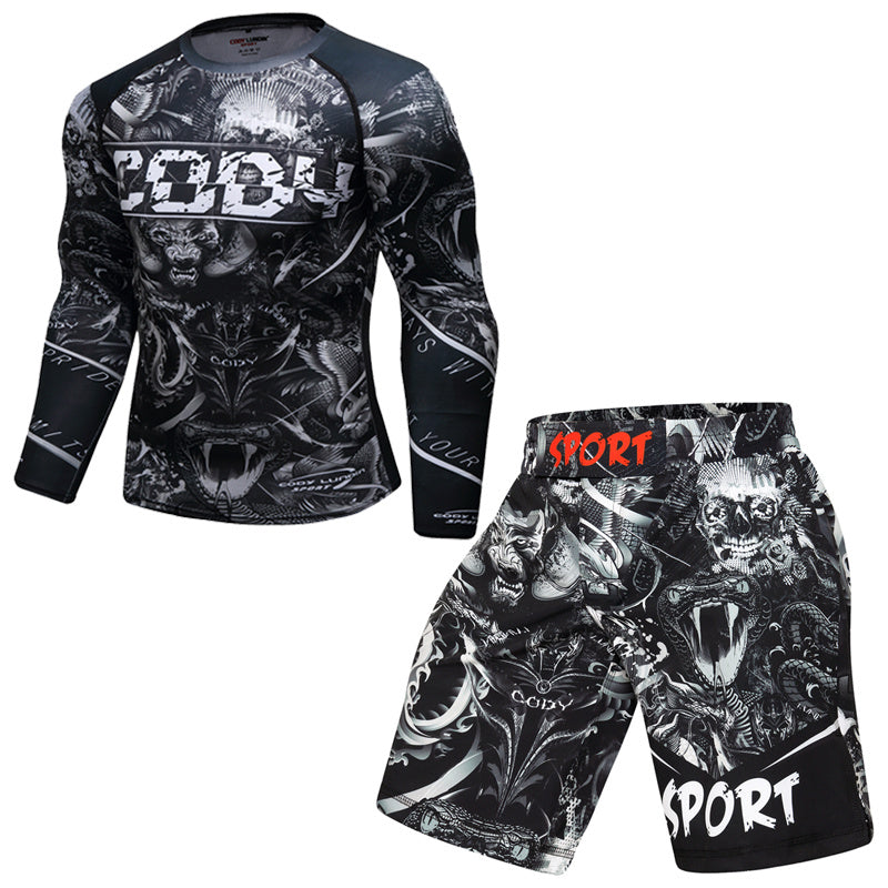 Elastic compression training suit